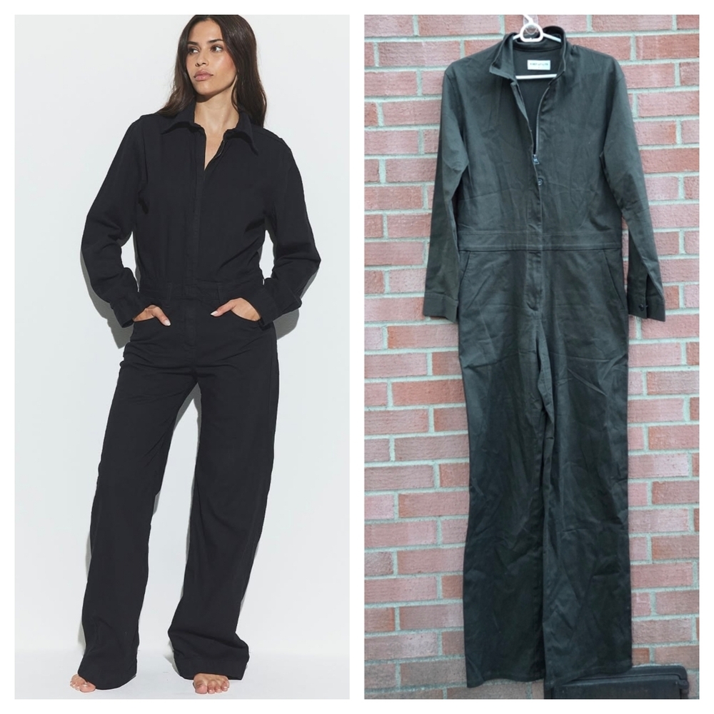 Rivet Utility Boyfriend Army Green Jumpsuit Large